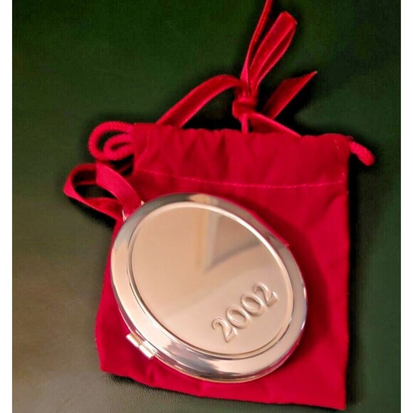 Pottery Barn Silver Plated Picture Locket Christmas Ornament Engraved 2002 - Picture 1 of 6